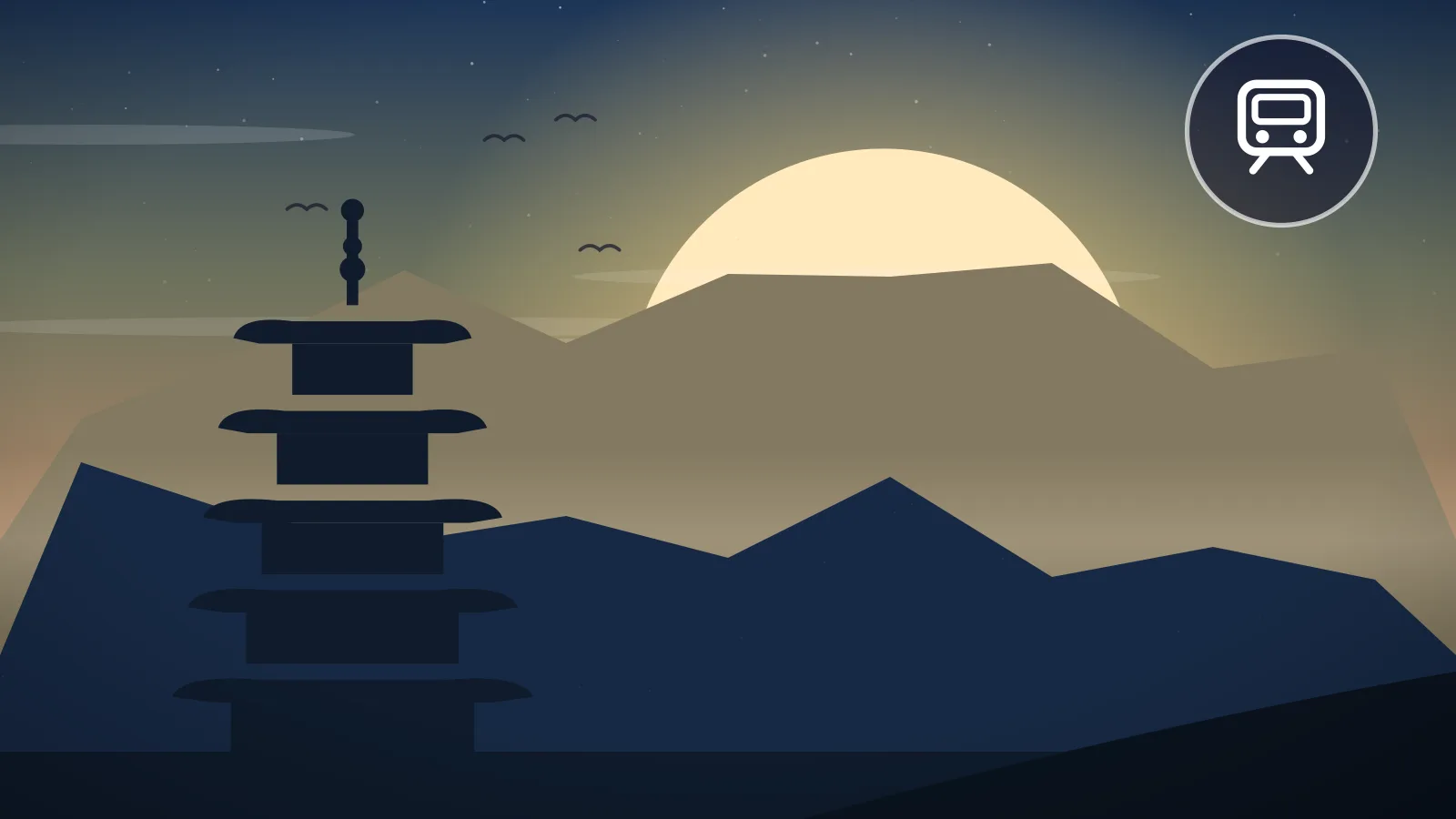 How to get around Nara — five-story pagoda silhouette above the hills at dawn, Japan