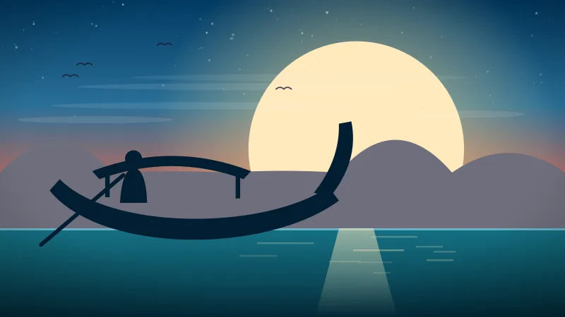 Seminyak Bali guide — fishing boat off the sunset coast, Bali, Indonesia